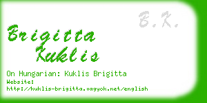 brigitta kuklis business card